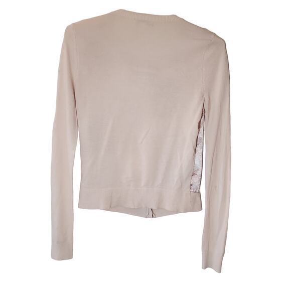 New York & Company Blush Abstract Print Button Front Cardigan Sweater Size XS - Picture 2 of 6